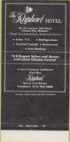 Matchbook Cover - The Raphael Kansas City MO 30 Strike