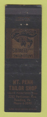 Matchbook Cover - Mount Penn Tailor Shop Clothes Reading PA WEAR