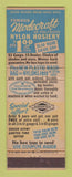 Matchbook Cover - Nylon Hosiery Modecraft Offer