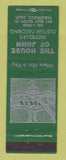 Matchbook Cover - House of John Tailoring Clothes Men's Inglewood CA