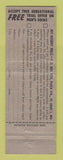 Matchbook Cover - Sock Offer Joy Hosiery Mills St Louis MO