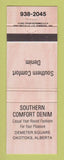 Matchbook Cover - Southern Comfort Denim Okotoks AB