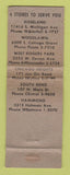 Matchbook Cover - Logans Formal Men's Clothes Chicago IL South Bend IN WEAR