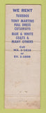 Matchbook Cover - American Dress Suit Rental Cleveland OH WEAR