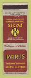Matchbook Cover - Paris Belts Garters Clothes
