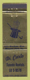 Matchbook Cover - Di Carlo Tuxedo Rentals Milmont Park PA