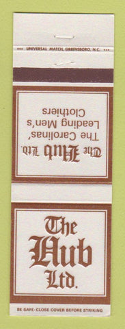 Matchbook Cover - The Hub Men's Clothes Greensboro Winston Salem Raleigh NC