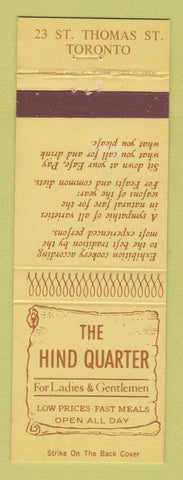 Matchbook Cover - The Hind Quarter Clothes Toronto ON