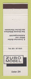 Matchbook Cover - Zubo Mobel