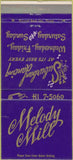 Matchbook Cover - Melody Mill North Riverside IL WEAR 30 Strike
