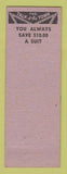 Matchbook Cover - Louis Clothes Men's Harrisburg PA RED
