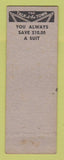 Matchbook Cover - Louis Clothes Men's Harrisburg PA YELLOW