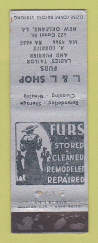Matchbook Cover - L&L Shop Women's Clothes Fur New Orleans LA WEAR