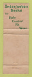 Matchbook Cover - Inter Woven Socks WV Clothing Store Moundsville WV