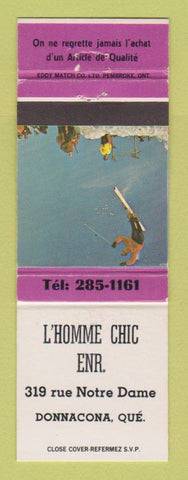 Matchbook Cover - L Homme Chic Donnacona QC clothes
