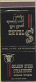 Matchbook Cover - Golden Steer Steakhouse Sheridan WY 30 Strike