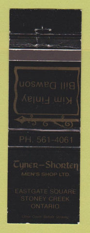 Matchbook Cover - Tyner Shorten Men's Clothes  Stoney Creek ON