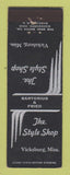 Matchbook Cover - The Style Shop Clothes Vicksburg MS