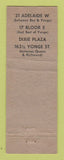 Matchbook Cover - Starlite Imports Clothes Toronto ON WEAR