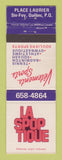 Matchbook Cover - La Spot Tique Ste Foy CQC sports