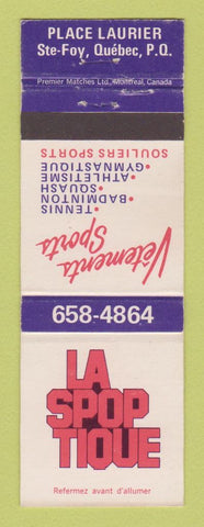 Matchbook Cover - La Spot Tique Ste Foy CQC sports