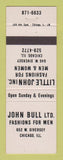 Matchbook Cover - Little John Clothes Chicago IL