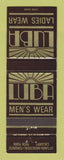 Matchbook Cover - Luba Women's Clothes Calgary AB Ottawa Toronto ON