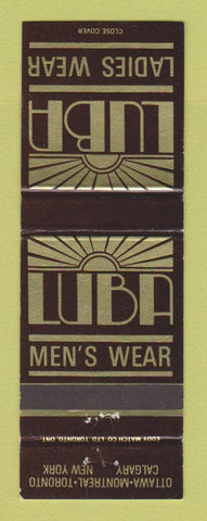 Matchbook Cover - Luba Women's Clothes Calgary AB Ottawa Toronto ON