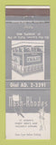 Matchbook Cover - Nash Rhodes Clothes St Joseph MO