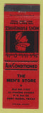 Matchbook Cover - The Men's Store Clothes Port Isabel TX RED