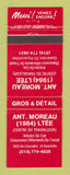Matchbook Cover - Ant Moreau Clothes St Hyacinthe QC