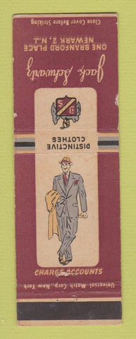Matchbook Cover - Jack Schwartz Men's Clothes Newark NJ