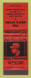 Matchbook Cover - The Men's Store Clothes Port Isabel TX ORANGE