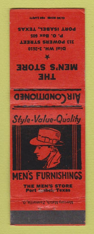 Matchbook Cover - The Men's Store Clothes Port Isabel TX ORANGE