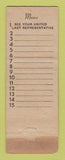 Matchbook Cover - United Last Company Clothes Boston MA WORN