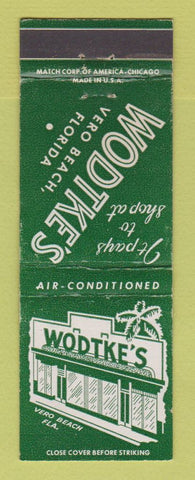 Matchbook Cover - Wodtke's Vero Beach FL clothes
