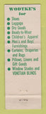 Matchbook Cover - Wodtke's Vero Beach FL clothes