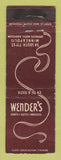 Matchbook Cover - Wender's Clothes Minneapolis MN WORN