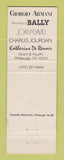Matchbook Cover - K Barchetti Shops Pittsburgh PA clothes