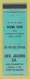 Matchbook Cover - Geo Jacobs Men's Clothes Philadelphia PA