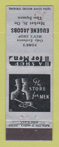 Matchbook Cover - Eugene Jacobs Men's Clothes York PA