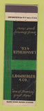 Matchbook Cover - L Bamberger Department Store CREASE