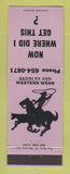 Matchbook Cover - Lazy F Saddle Shop Midway UT PURPLE
