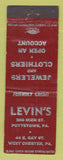Matchbook Cover - Levin's Clothes Pottstown PA West Chester WEAR