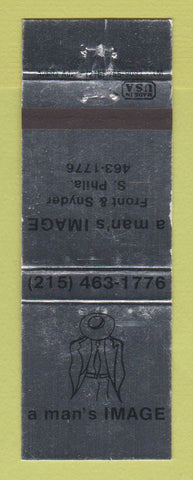 Matchbook Cover - A Man's Image Clothes South Philadelphia PA