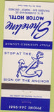 Matchbook Cover - Shoreline Motor Hotel Thunder Bay ON 30 Strike