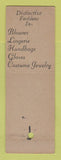 Matchbook Cover - Mademoiselle Women's Accessories Clothes Bayshore NY