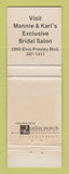 Matchbook Cover - Phil's Men's Clothes Mannie and Karl's Memphis TN WORN