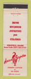 Matchbook Cover - Harvey Boynton Clothes Kingfield ME Sugarloaf Mountain