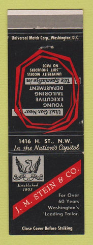 Matchbook Cover - JM Stein Men's Clothes Washington DC